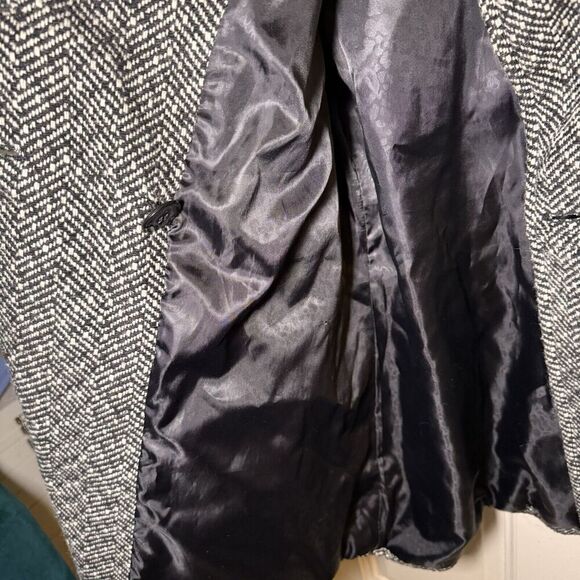 Guess SZ XL Womens Tweed Swing Double Breasted Wool Blend Pea Coat Winter Dressy - Picture 8 of 13